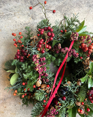 実物たっぷり♪クリスマスリース