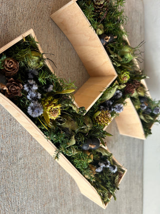 ボタニカルレターサイン green mix