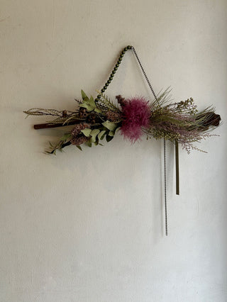 プランツオブジェ カーキ×ピンク